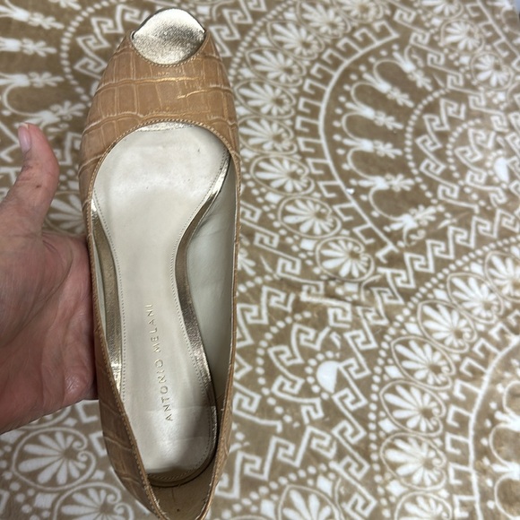 Antonio Melani Open Toe leather Heels Sz9M - Picture 7 of 7